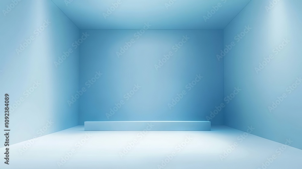 Poster soft gradient light blue vector background of an abstract empty room with space for text—ideal for w