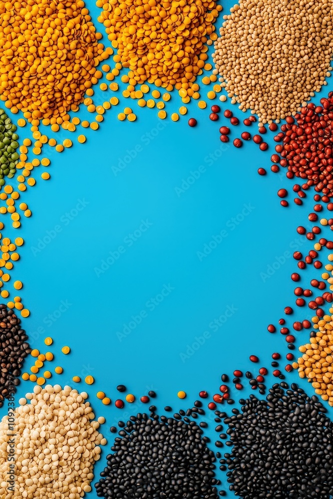 Poster pulses forming a circular shape with farm tools around it