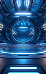 Fototapeta premium Technology stage background