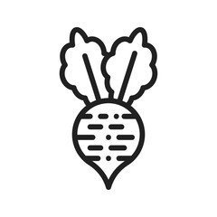 Fototapeta premium Beet Icon vector image. Suitable for use on web apps, mobile apps, and print media.