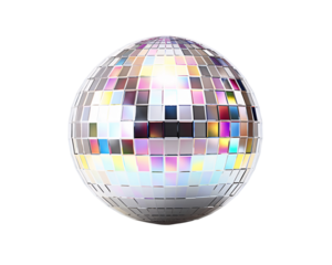 a disco ball with many squares