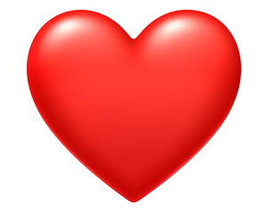 a red heart with a white background