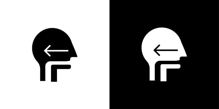 Swallowing reflex icon Art design illustration