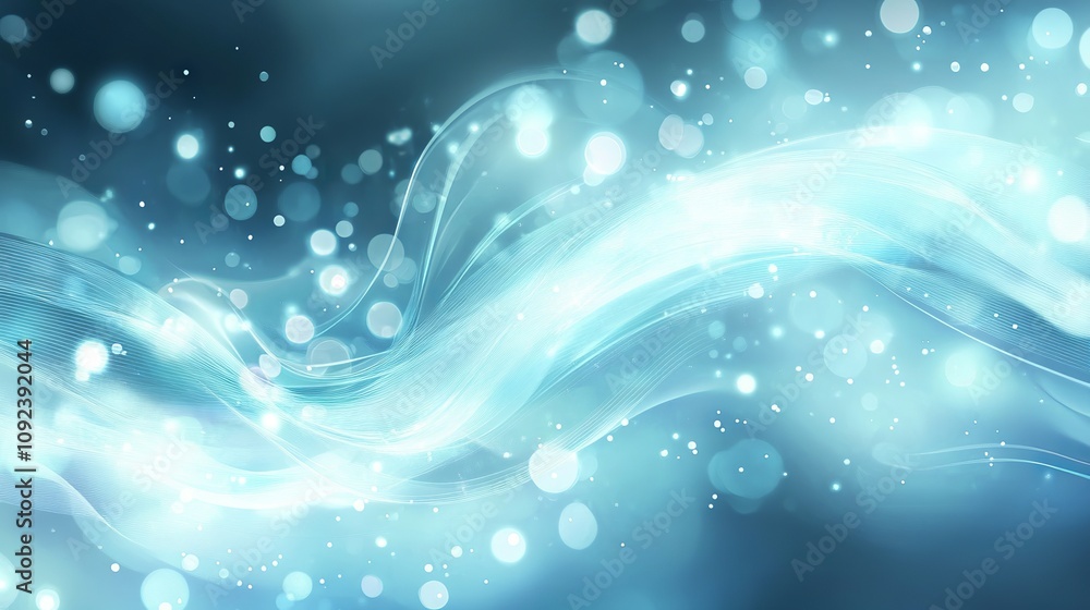 Poster abstract light blue background with soft gradients and subtle textures featuring gentle waves