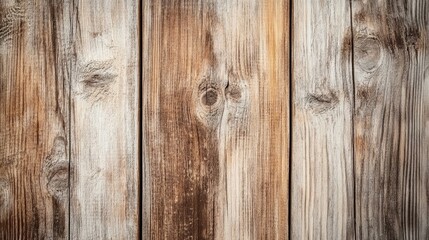 Naklejka premium Light brown wooden planks with varied grain patterns and knots, creating a rustic and natural backdrop for diverse design applications.