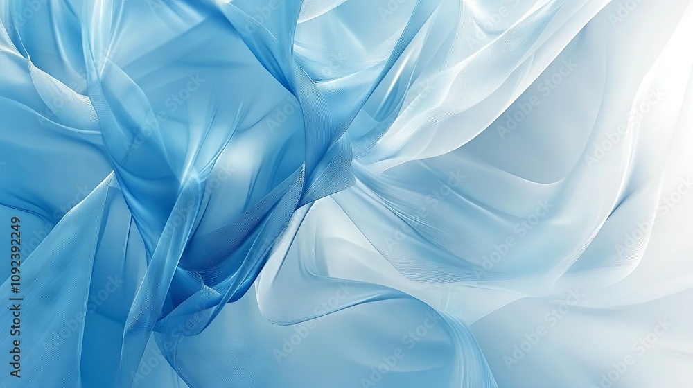 Poster abstract light blue background with soft gradients and subtle textures featuring gentle waves
