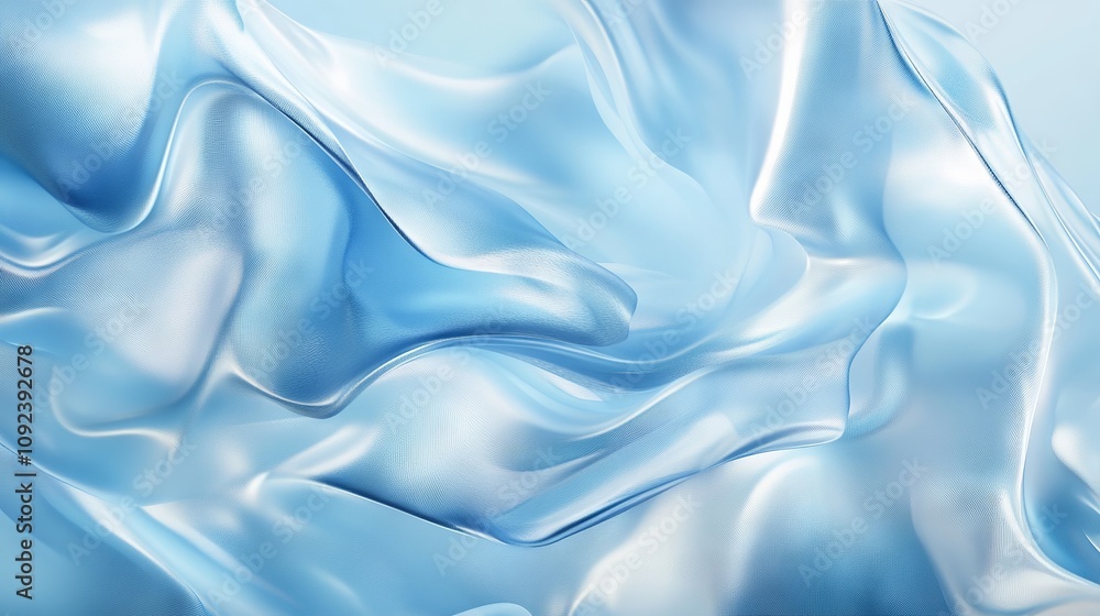 Poster abstract light blue background with soft gradients and subtle textures featuring gentle waves