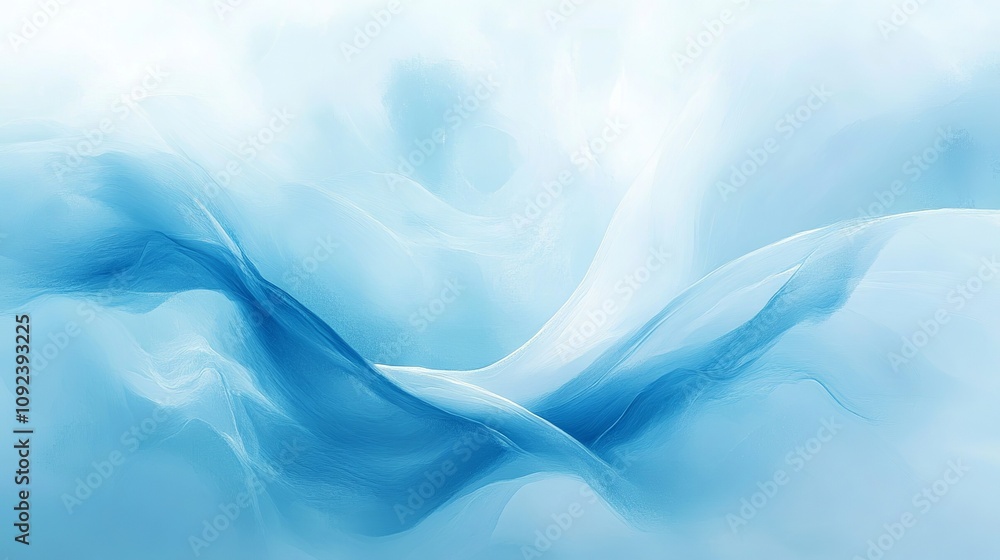 Poster abstract light blue background with soft gradients and subtle textures featuring gentle waves