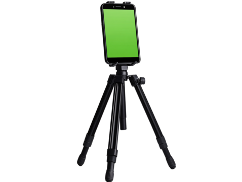 a cell phone on a tripod
