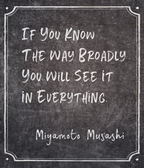 know the way Miyamoto Musashi quote