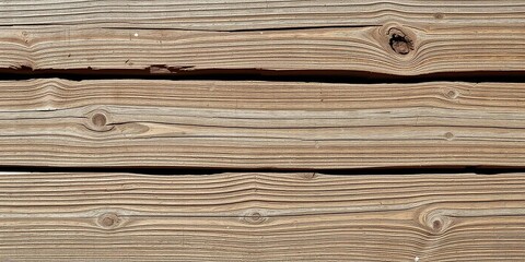 Fototapeta premium A closeup shot of a worn-out wooden board with visible signs of aging and decay, outdoor wood, worn wood, wooden board