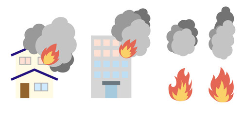 火事イメージイラスト © Y