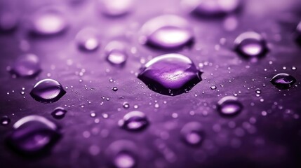 Vibrant purple wallpaper adorned with numerous small, scattered water droplets creating a glossy, textured surface.