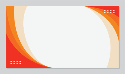 Abstract background banner template with orange wavy shapes