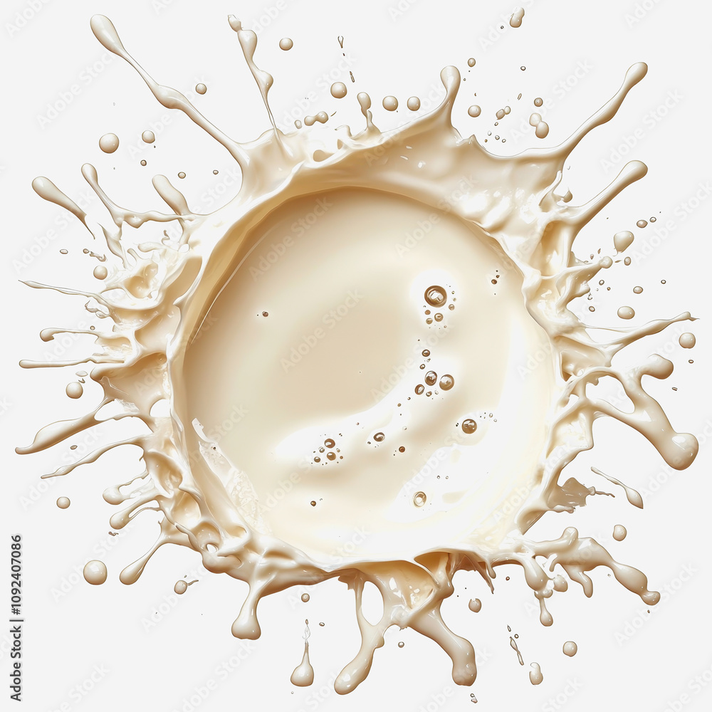 Poster vibrant and dynamic milk splash isolated on light background capturing the motion and energy of liqu