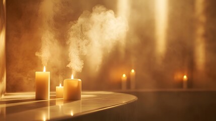 Candle-Lit Spa Room with Aromatic Oils