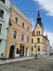 Obraz premium old Vidnava city twon hall in Czech republic