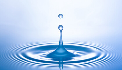 波紋と水滴,Water drop impact,Generative AI,AI画像