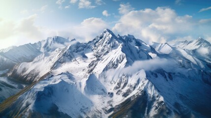 Aerial view of mountain landscape. Drone shooting.