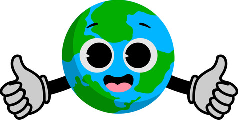 Obraz premium Cute Earth Day Illustration