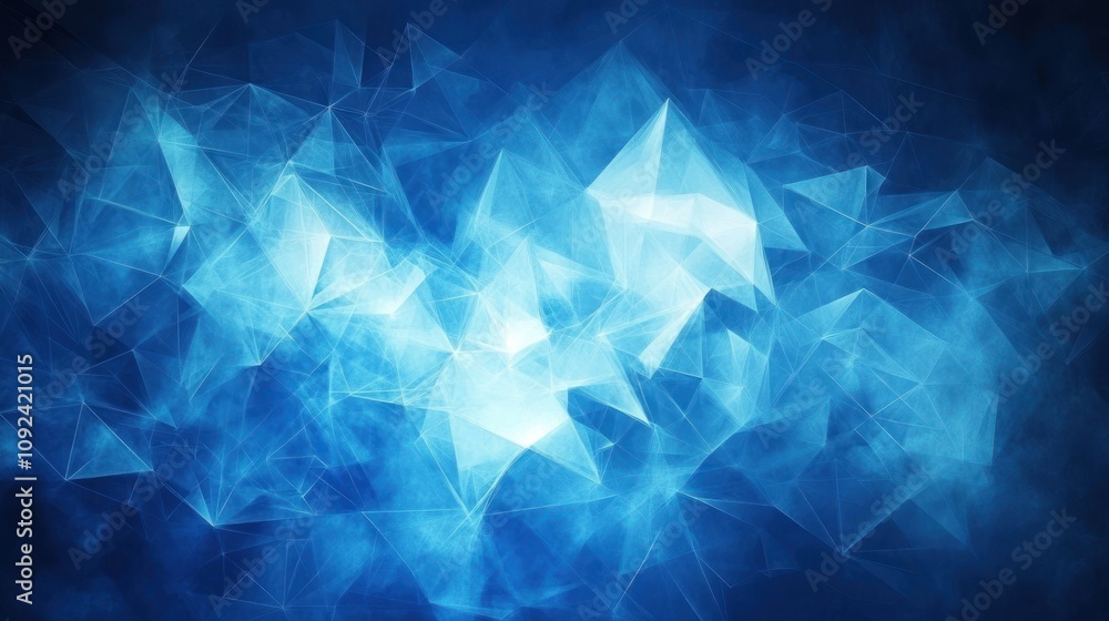 Poster abstract blue gradient background with a smooth color transition from dark blue to light blue, creat