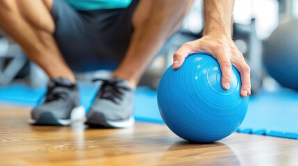 Naklejka premium Physical Therapy: Recovery-focused therapy aimed at improving mobility and strength after injury, using specialized exercises to restore normal physical function. 