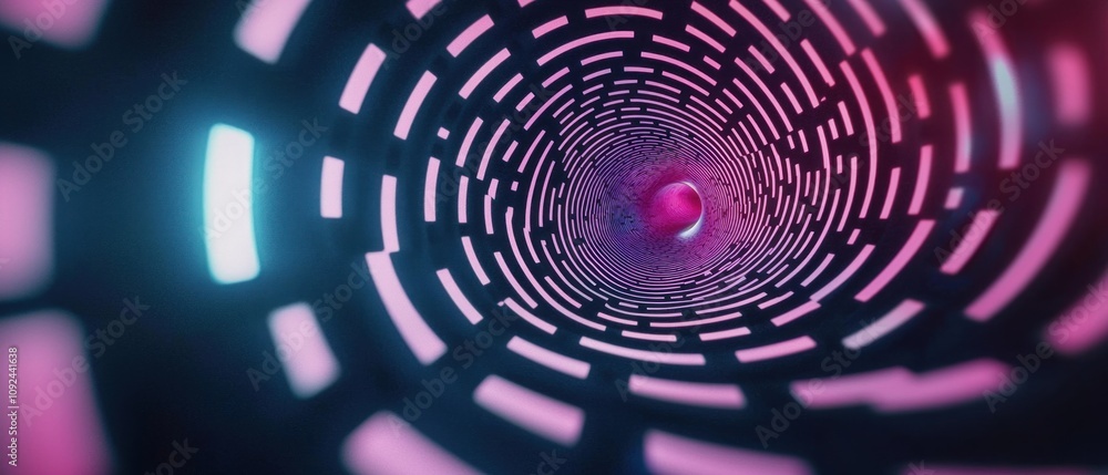 Poster dynamic spiral motion digital realm abstract visualization futuristic environment close-up perspecti