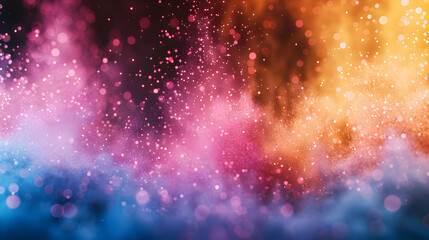 Naklejka premium Abstract Background Image: Colorful Glowing Particles
