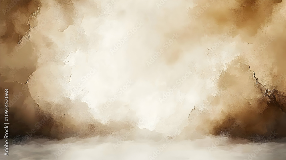 Poster abstract brown and beige textured background with digital painting style and gradient effect