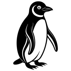 Obraz premium Penguin Vector Art Silhouettes Minimalist and Fun Animal Illustration 