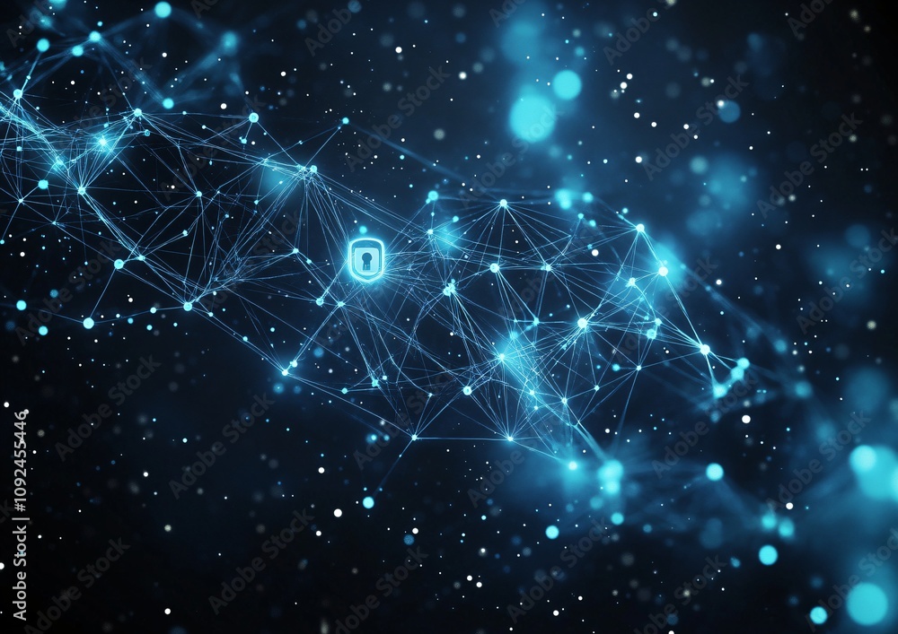 Poster global network security abstract data protection concept