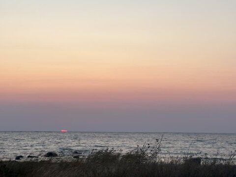 sunset in the sea