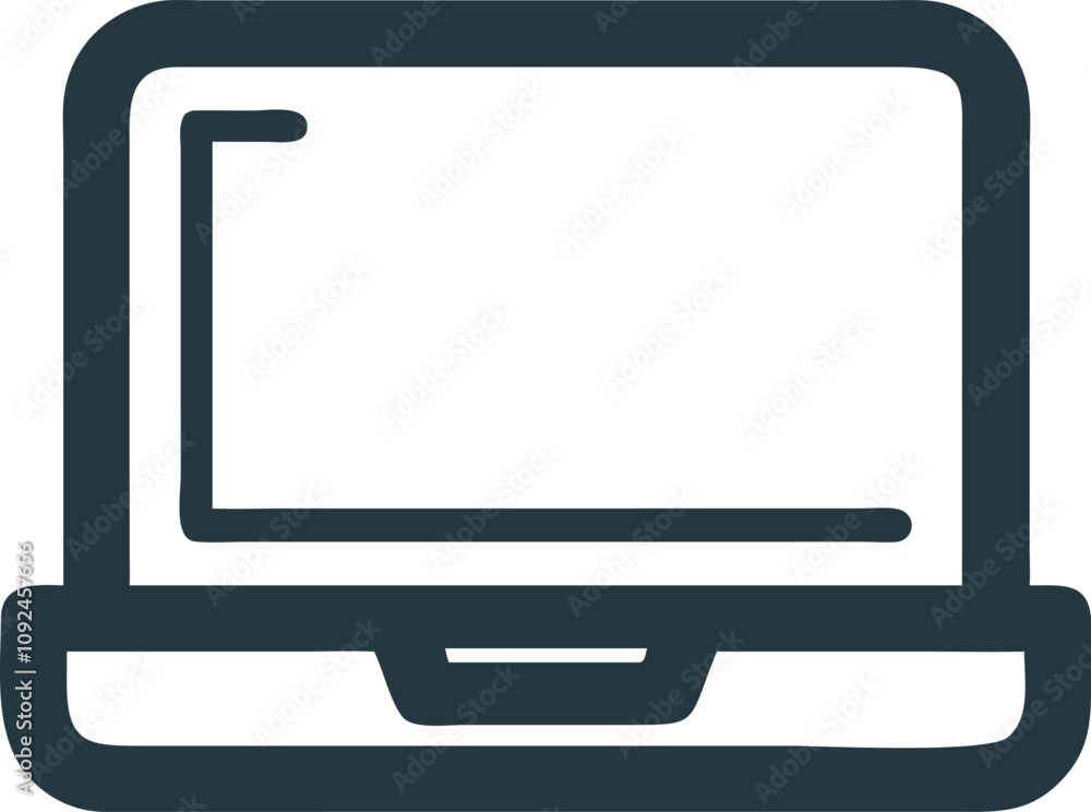 Poster open laptop with colorful dashboard interface