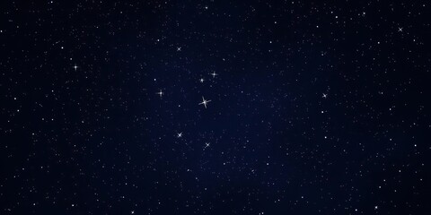 Obraz premium Sparkling stars scattered across the velvet expanse of a starry night sky, with delicate brushstrokes of light and shadow, cosmos, universe