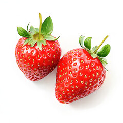 strawberry isolated on white background