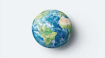 Fototapeta premium Global earth view nature planet representation digital art aerial perspective environment awareness