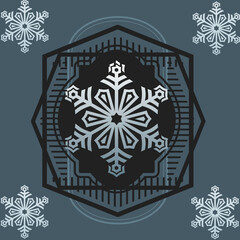 christmas card with snowflakes