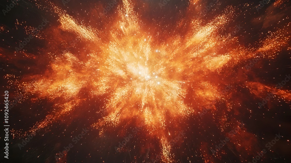 Poster stunning and vibrant display of colorful fireworks bursting in the night sky creating a celebratory 