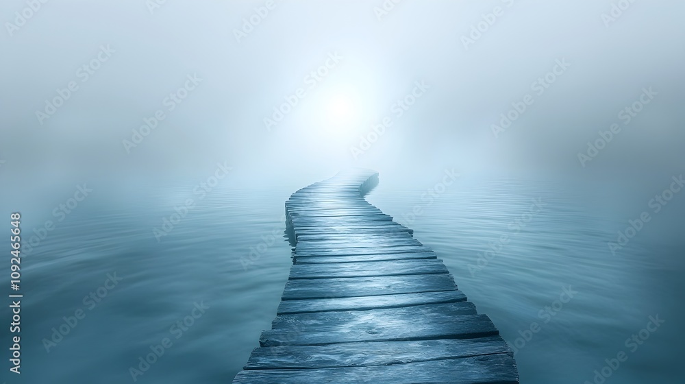 Poster blurred path leading to a distant finish line a conceptual minimalist image symbolizing progress goa