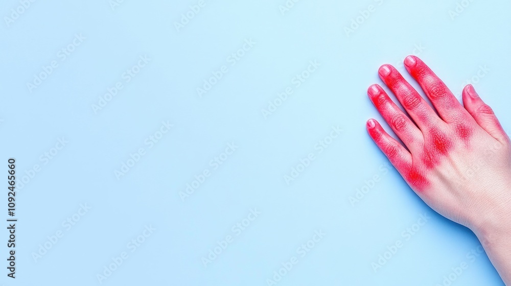 Poster creative hand art display studio photography minimalist setting close-up view expressive concept