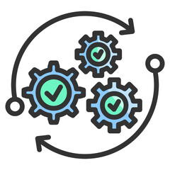 Obraz premium Process Icon Element For Design