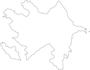 Obraz premium Azerbaijan Outline Map