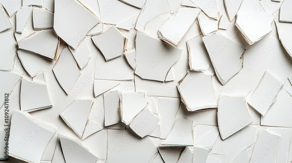 Poster abstract texture of broken white tiles creating a unique artistic background for creative projects i