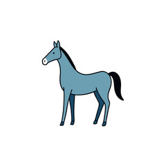 Obraz premium Akhal teke horse vector illustration