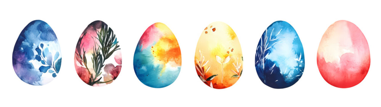 Set vector illustration of aester colorful egg isolate on white background