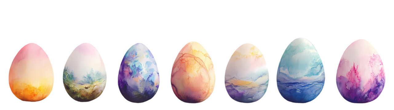 Set vector illustration of aester colorful egg isolate on white background