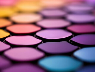 Colorful hexagonal tiles create vibrant, futuristic pattern