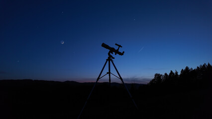 Astronomical telescope for observing stars, planets, Moon and other celestial objects.