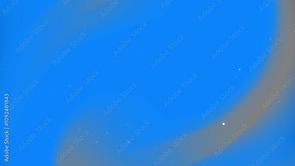 Poster abstract cosmic swirl with blue and gray gradient, speckled with spectrum and tiny lights.