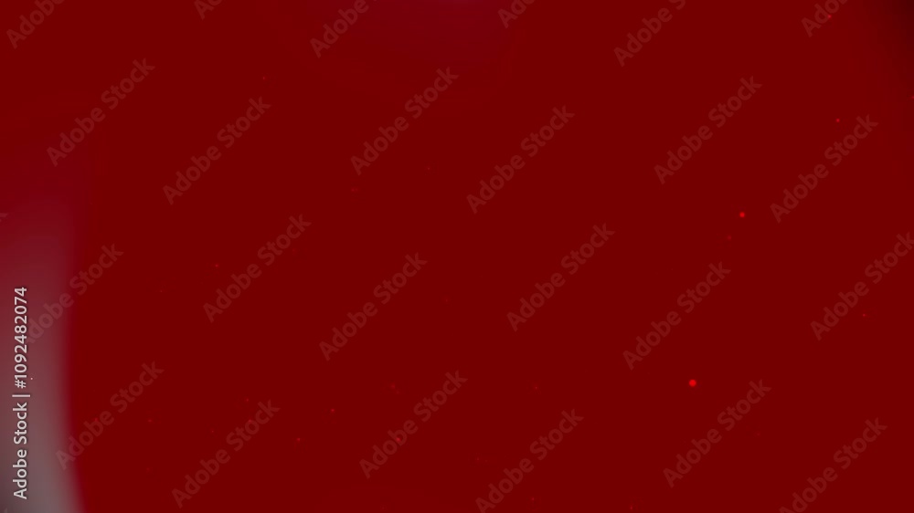 Poster abstract red background with spectrum and scattered light particles